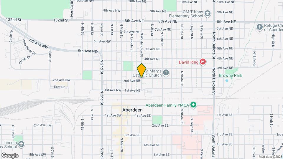 201 N Washington St Map and Location Details