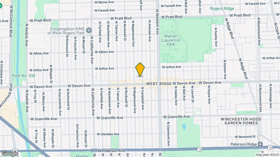 6420 N Campbell Ave Map and Location Details