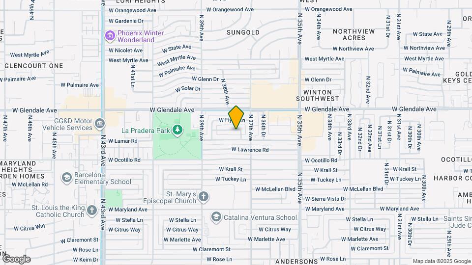 3731 W Fleetwood Ln Map and Location Details