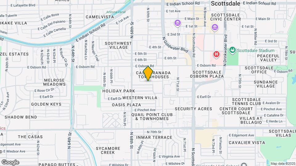 6912 E Monterey Way Map and Location Details