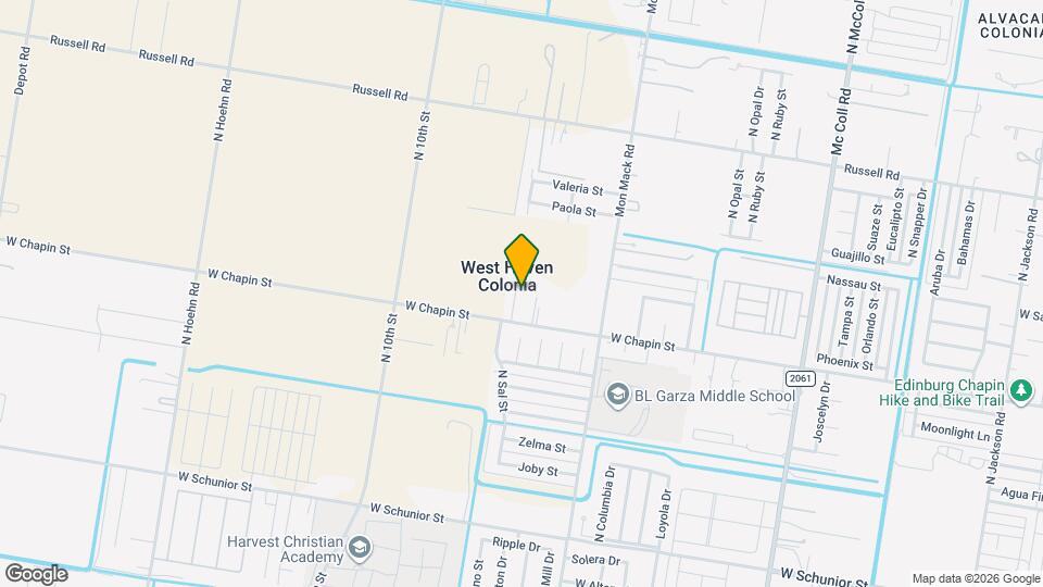 1414 W Del Mar St Mapa y Detalles de la Ubicación