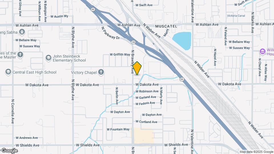 3460 N Brawley Ave Map and Location Details