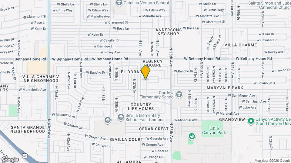 5724 N 36th Dr, Unit 1 Map and Location Details