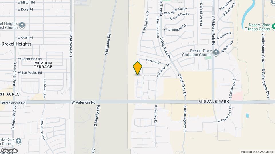 2021 W Menzel Dr Map and Location Details