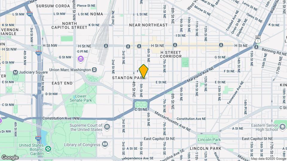 504 E St NE, Unit 504 E ST lower level apt. Map and Location Details