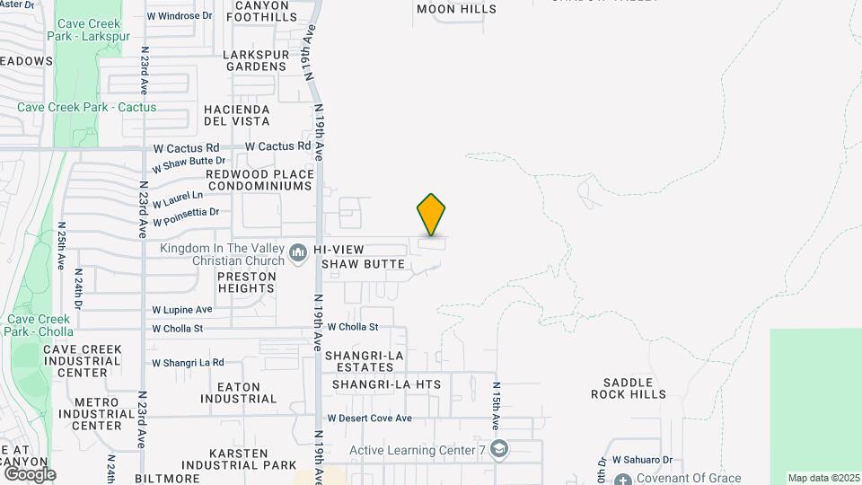 1601 W Sunnyside Dr Map and Location Details