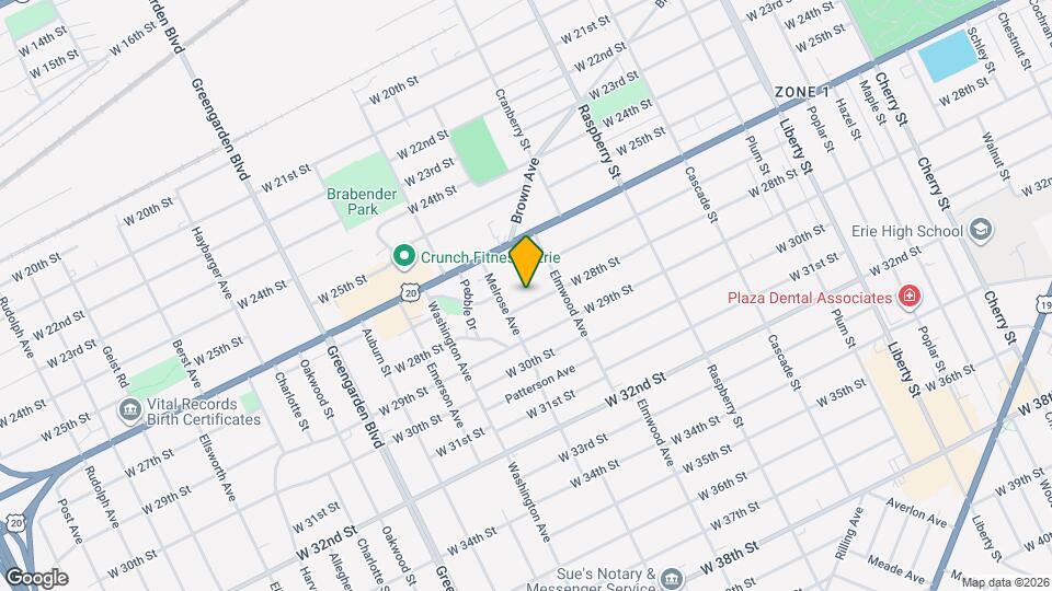 1334 W 28th St Map and Location Details