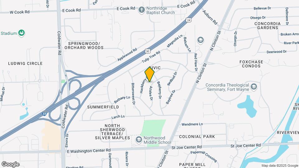 6617 Azalea Dr Map and Location Details