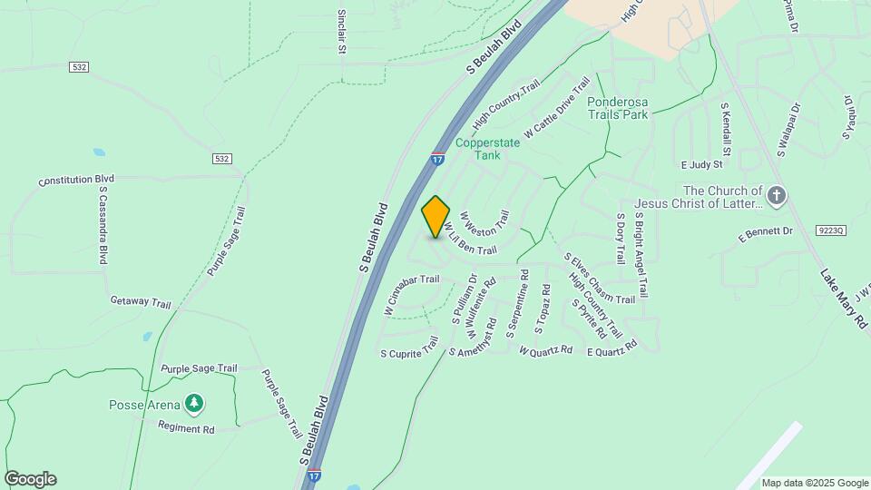 1105 W Overland Pass Dr Map and Location Details