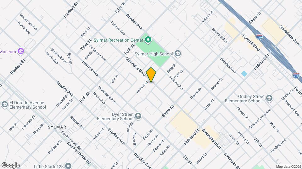 12877 Glenoaks Blvd Map and Location Details