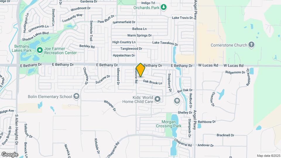 1605 Oak Brook Ln Map and Location Details