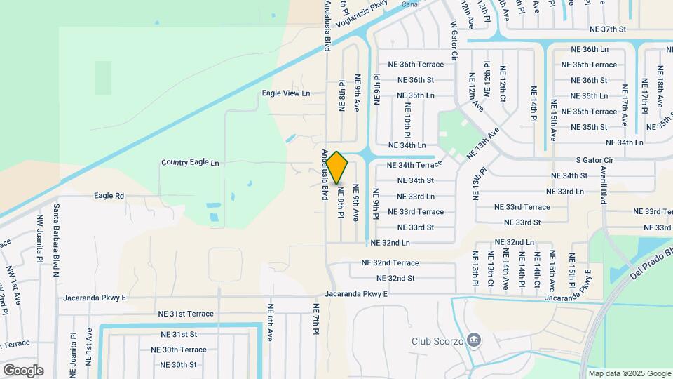 3334 NE 8th Pl Map and Location Details