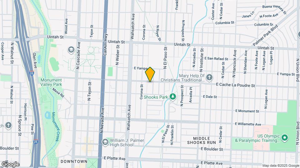 523 E Cache La Poudre St Mapa y Detalles de la Ubicación