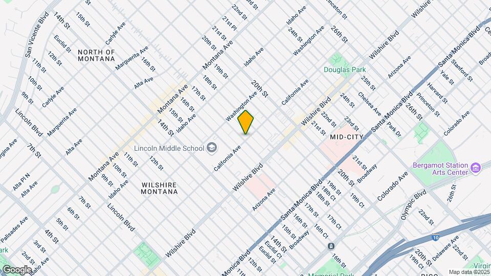 1701 California Ave Map and Location Details