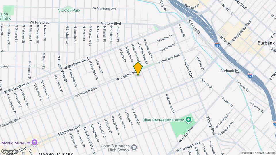 626 N Sparks St Map and Location Details