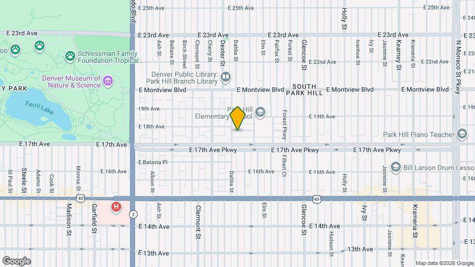 4818 E 18th Ave Map and Location Details