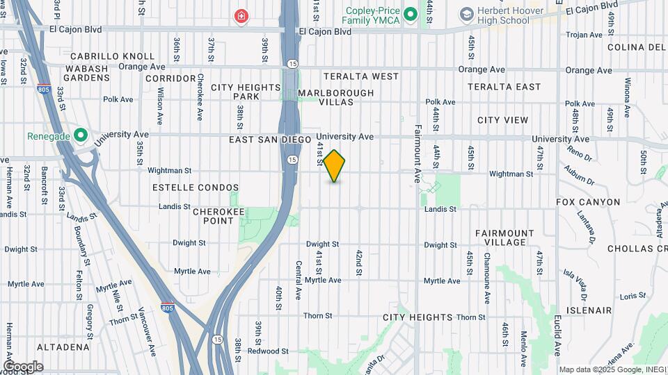 3756 Marlborough Ave Map and Location Details