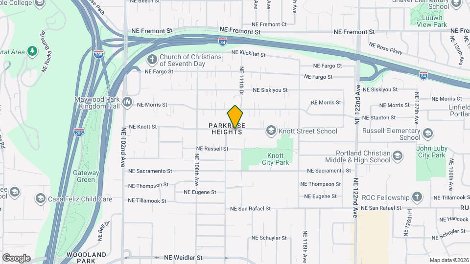 11130 NE Knott St Map and Location Details
