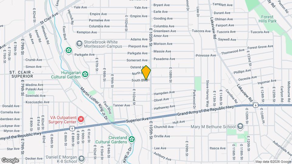 10404 South Blvd Map and Location Details