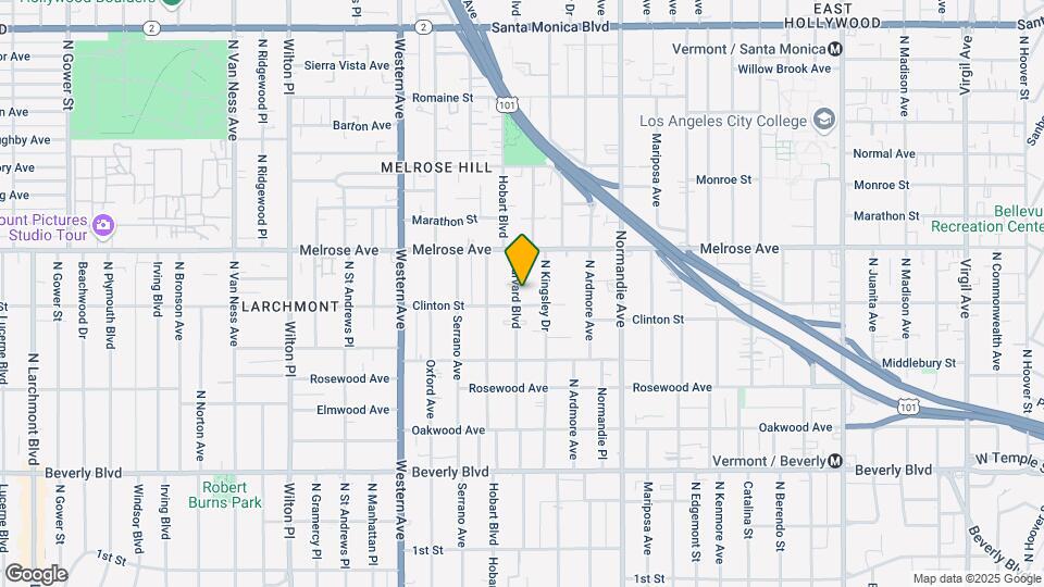 610 N Harvard Blvd Map and Location Details