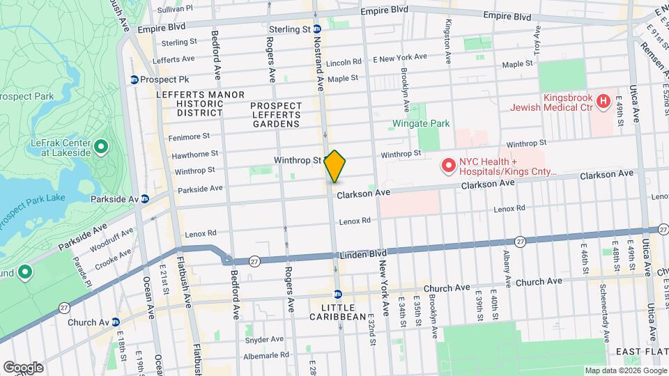 1283 Nostrand Ave, Unit 2r Map and Location Details