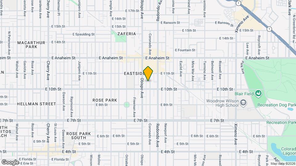1033 Coronado Ave Mapa y Detalles de la Ubicación