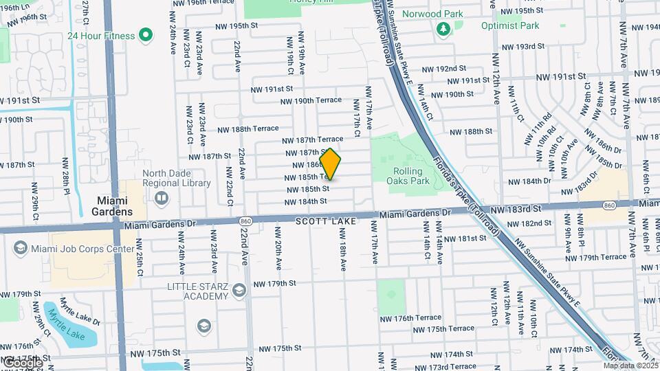 1821 NW 185th St Map and Location Details