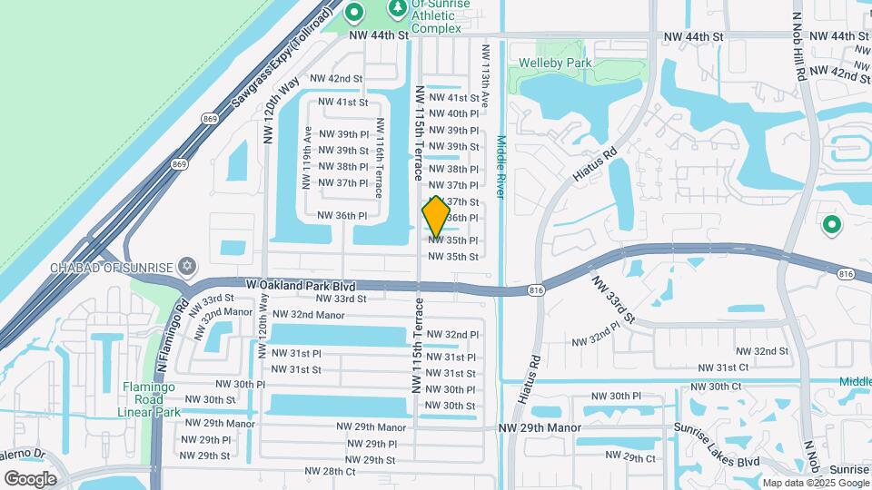 11450 NW 35th Pl Map and Location Details