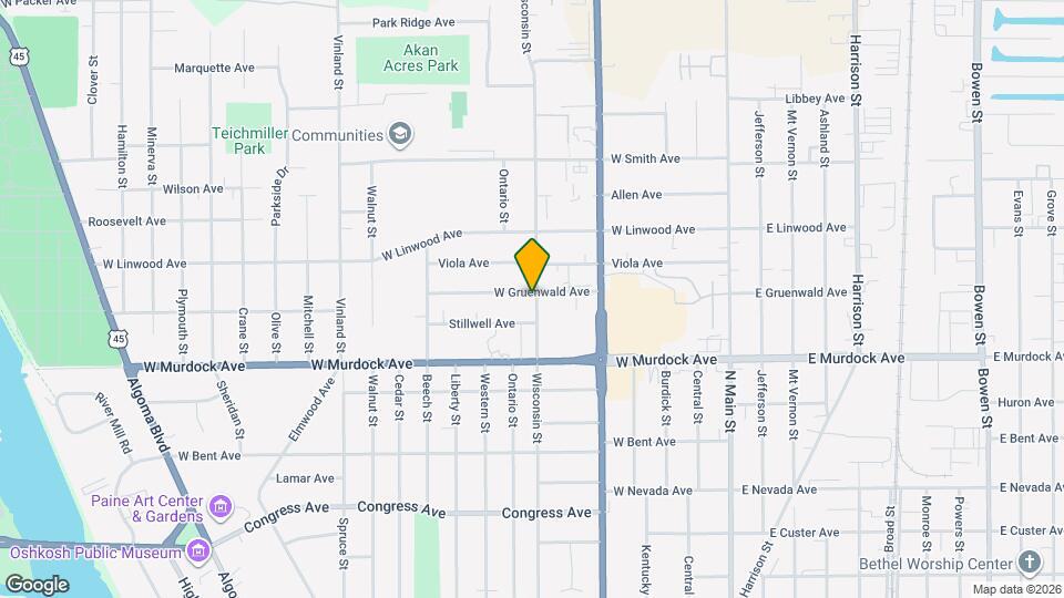 1863 Wisconsin St Mapa y Detalles de la Ubicación