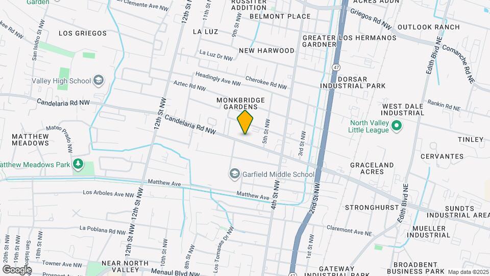 609 Candelaria Rd NW Map and Location Details