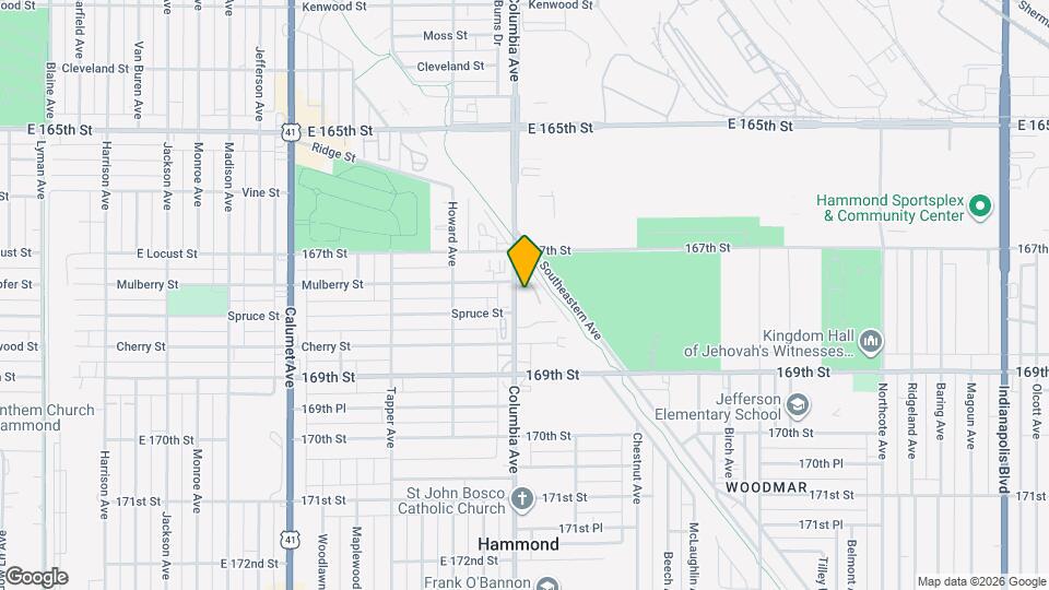 6741 Columbia Ave Map and Location Details