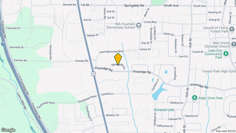 421 Springside Dr Map and Location Details