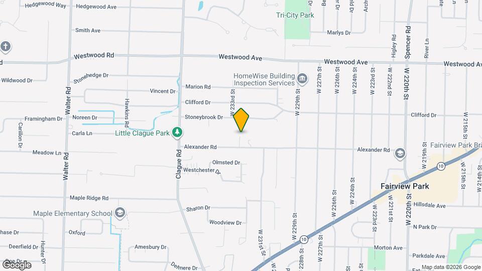 23246 Alexander Rd, Unit Upper Mapa y Detalles de la Ubicación