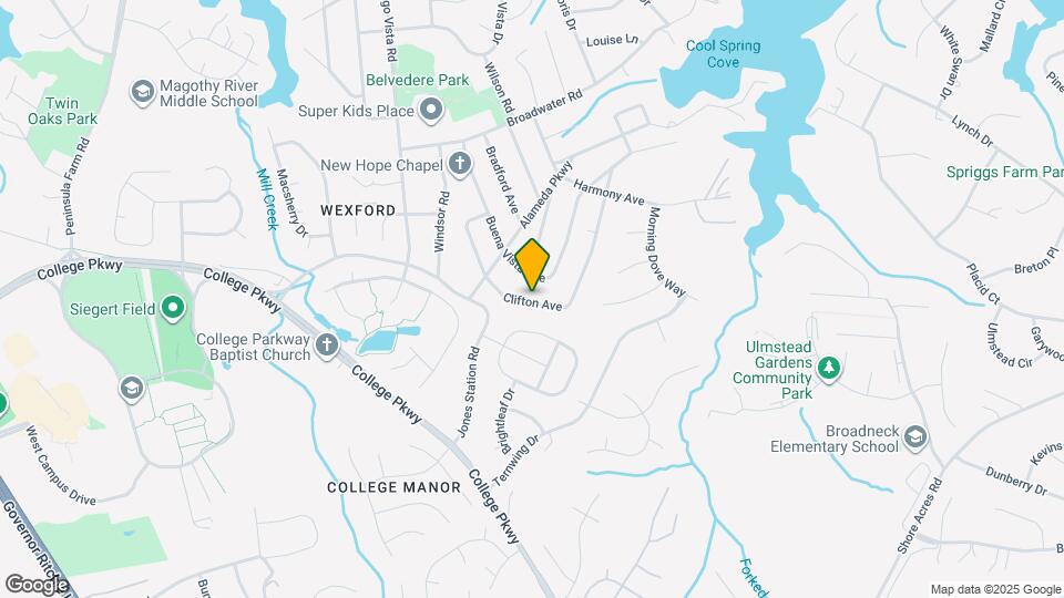 832 Clifton Ave Map and Location Details