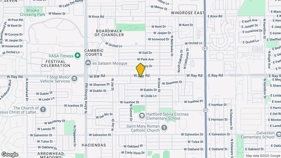 629-643 W Ray Rd Mapa y Detalles de la Ubicación