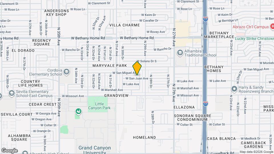 2928 W San Juan Ave Mapa y Detalles de la Ubicación