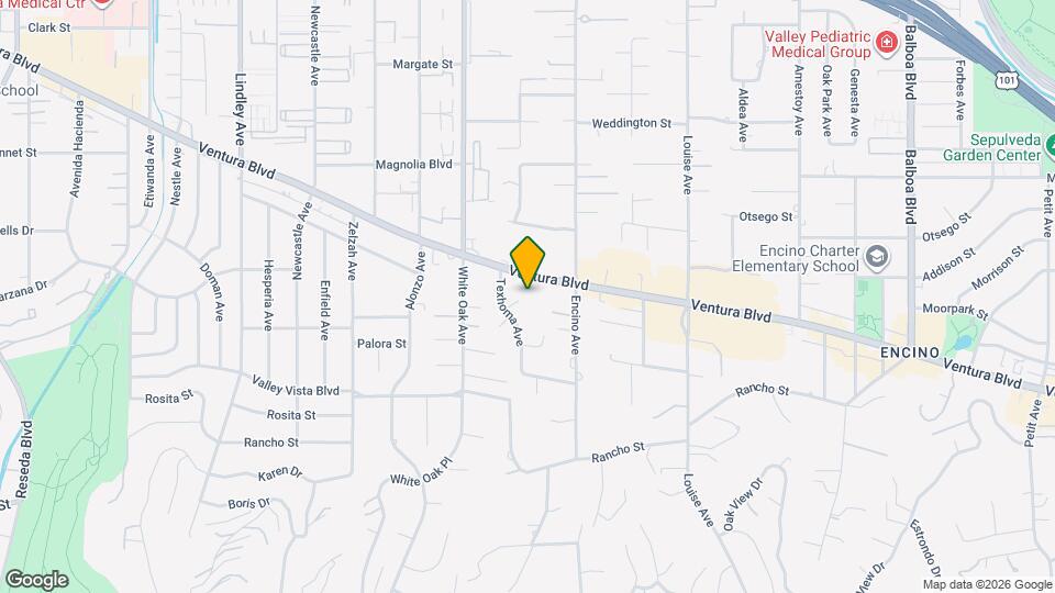 17601 Tarzana St Map and Location Details