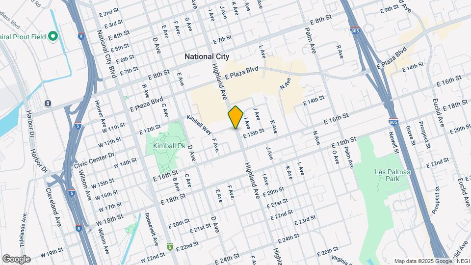 1428 Highland Ave Map and Location Details