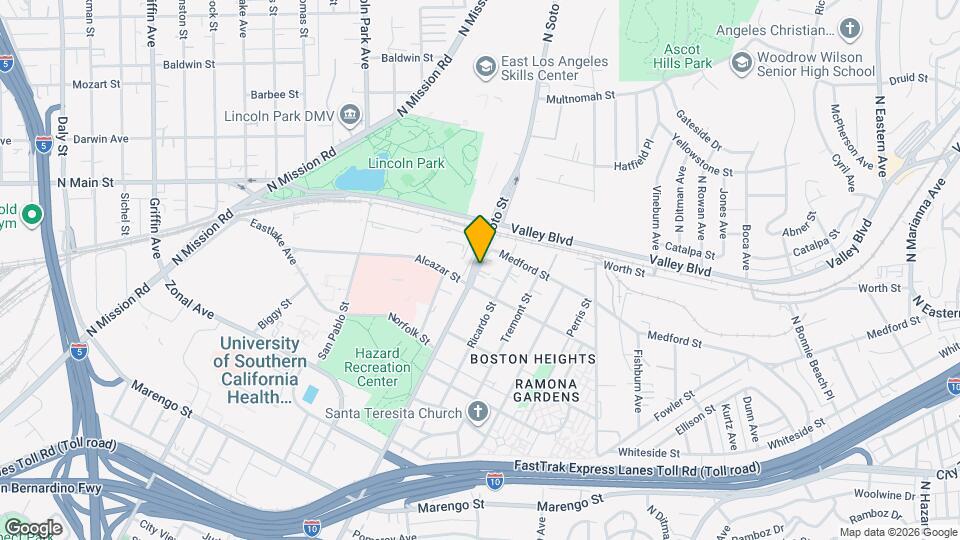 1638 N Soto St Mapa y Detalles de la Ubicación