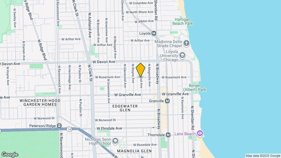 6259 N Lakewood Ave Map and Location Details