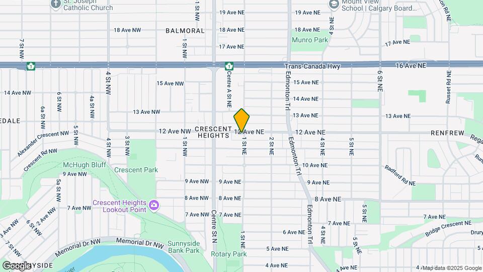 1221 1 St NE Map and Location Details