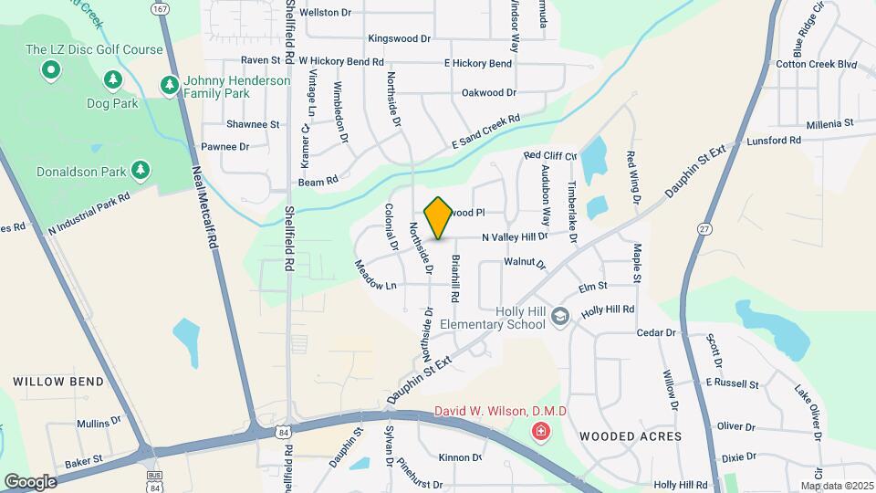 103 S Valley Hill Dr Map and Location Details