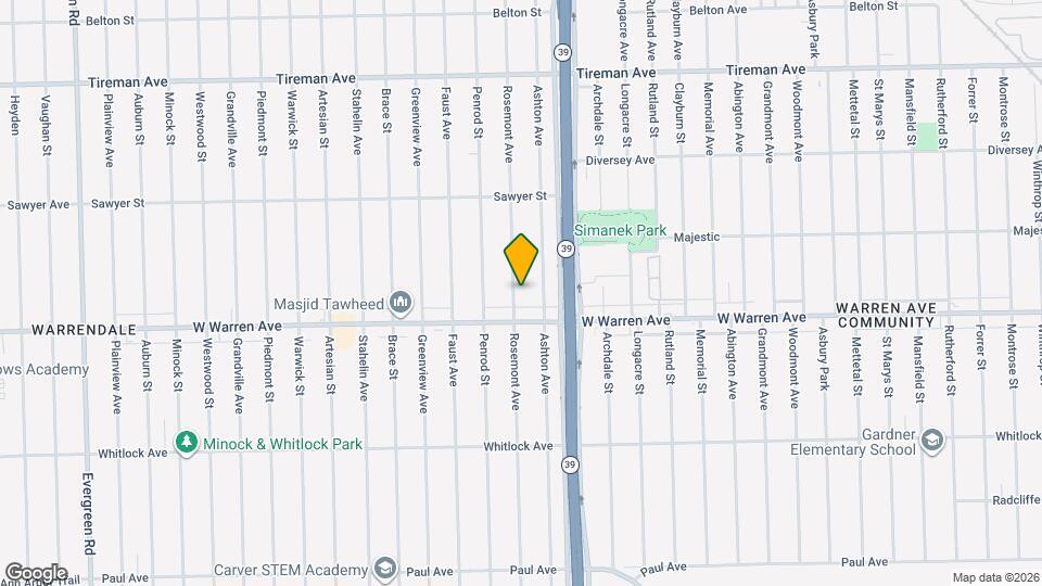 7246 Rosemont Ave Map and Location Details