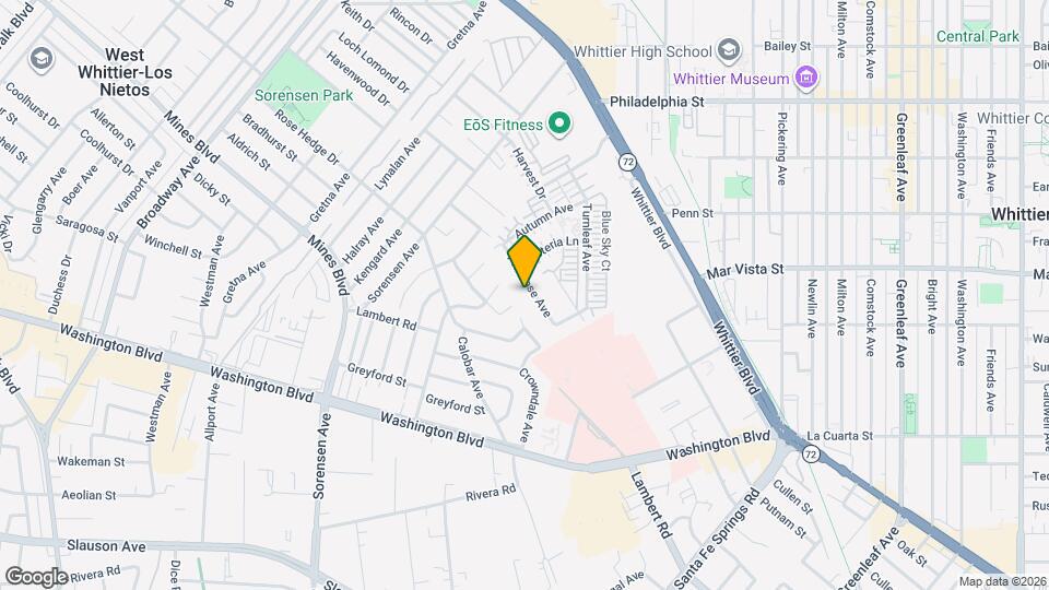 12358 Primrose Ave Map and Location Details