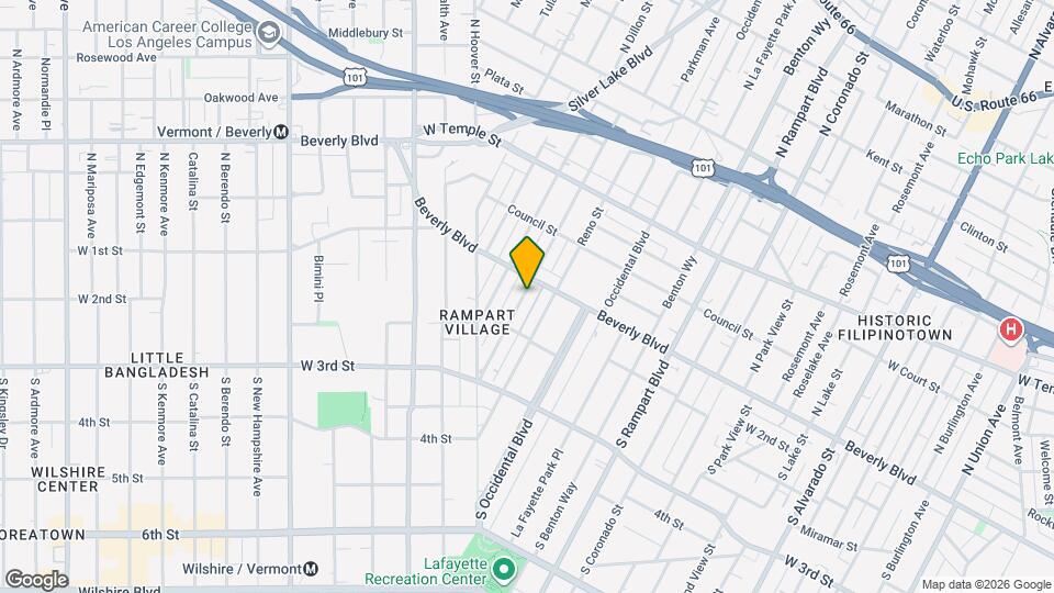 116 S Vendome St, Unit 116 Mapa y Detalles de la Ubicación