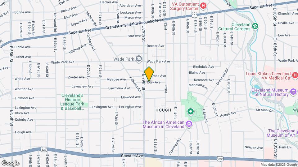 8010 Cory Ave Map and Location Details