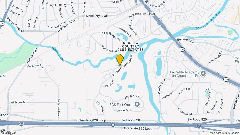 4002 Ridglea Country Club Dr Map and Location Details