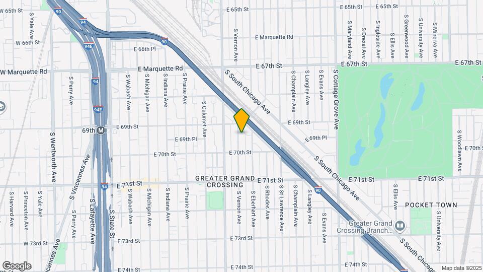 6923 S Vernon Ave Map and Location Details