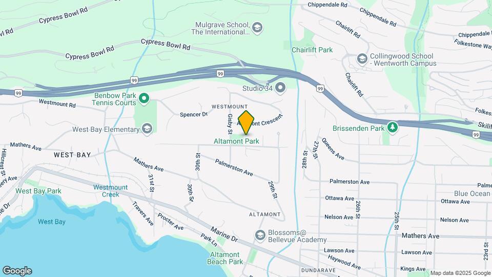 2965 Rosebery Ave Map and Location Details