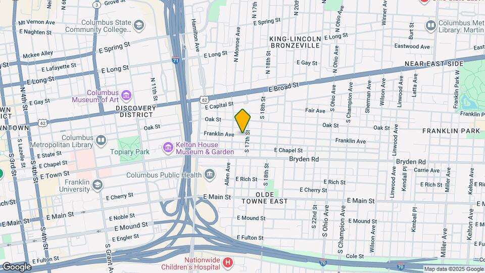 829 Franklin Ave Map and Location Details